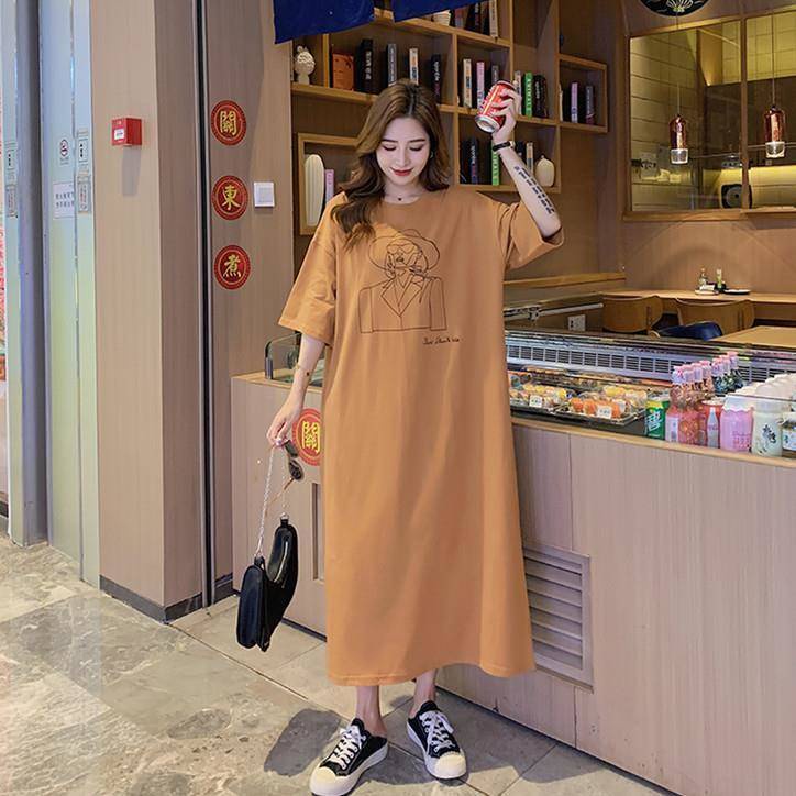 READY STOCK baju mengandung dresses preggy maternity wear Musim panas wanita hamil baru versi kore
