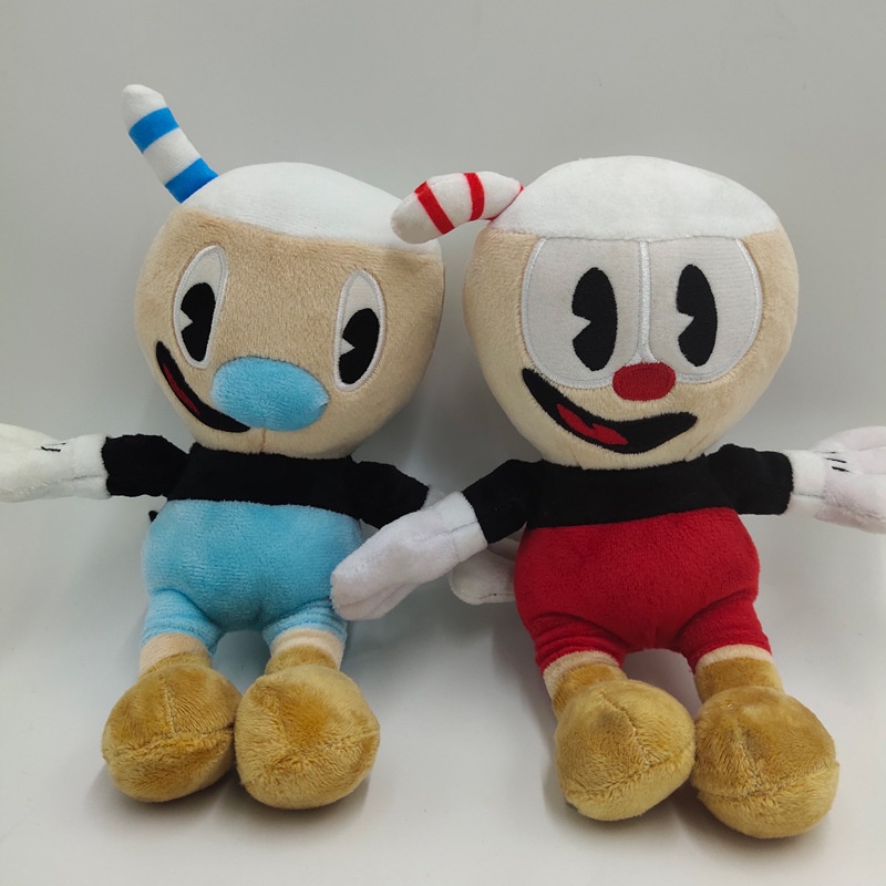 25cm Cuphead Mugman Doll Cup Head Chalice Boss Plush Toy Blue Pink Game ...