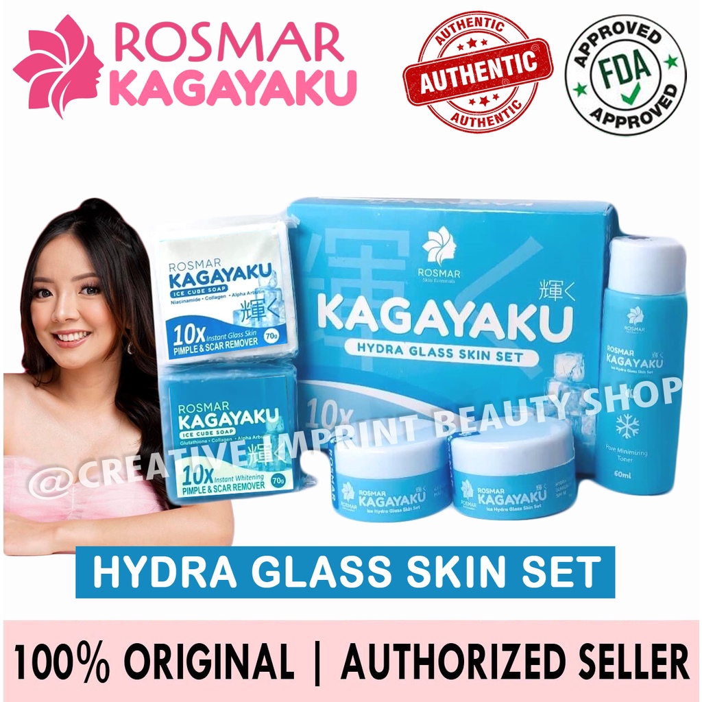 Rosmar Kagayaku Hydra Glass Skin Set (Authentic) Mild Maintenance Skin ...