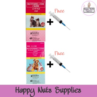 lc vit ❁Lc- Vit Plus w/ FREE syringe - 120mL 60mL Syrup Multivitamins for Pets. Dogs, Cats, Rabbits