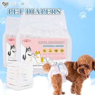 [Pety Box] Pet Female Dog Diaper (10PCS PER PACK) S/M/L/XL High Quality Disposable Dogs Cats Diapers