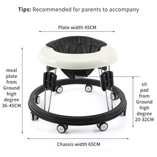 Baby Walker Adjustable Anti-roll Baby Learning Walking Anti-o-leg Walker for Baby Boy and Girl #8