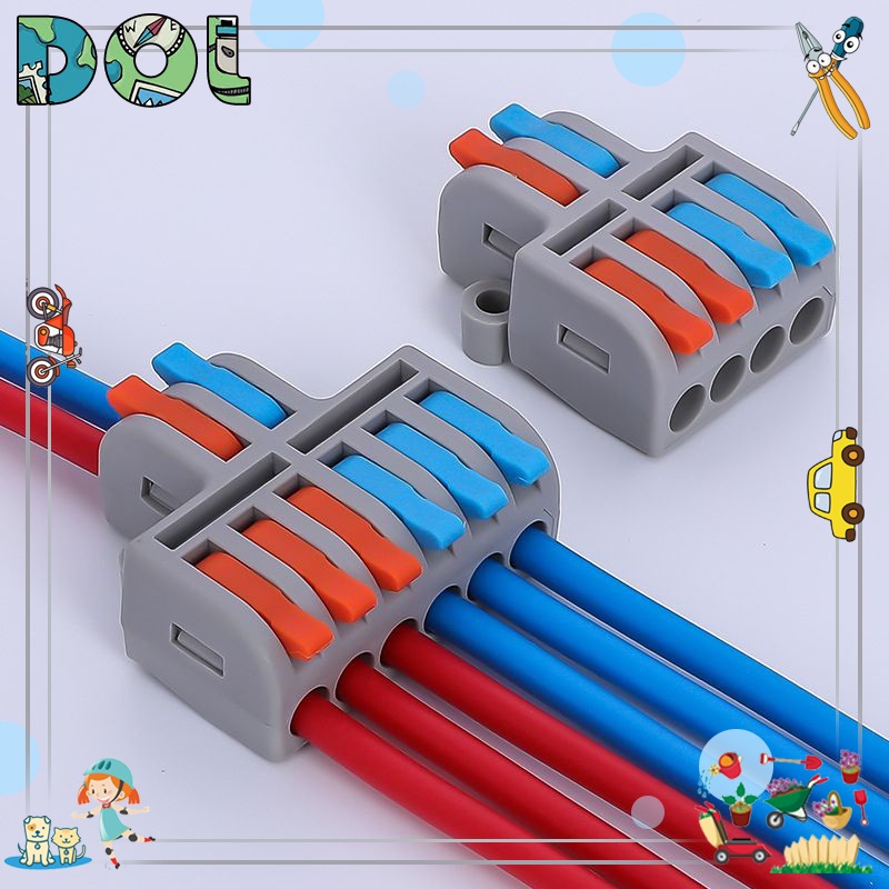 Terminal Block Quick Splice Terminal Blocks Wire Connecting (2 in 4 out