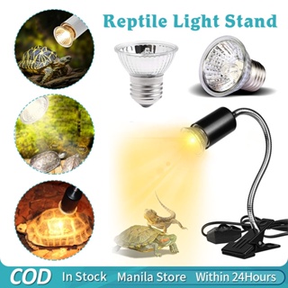 UVA UVB Reptile Light with Holder&Switch for Lizard Turtle Snake Amphibian Reptile Heat Lamp