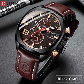 CURREN Men Watches Military Sports Waterproof Leather Watch Chronograph Quartz Clock g shock #1