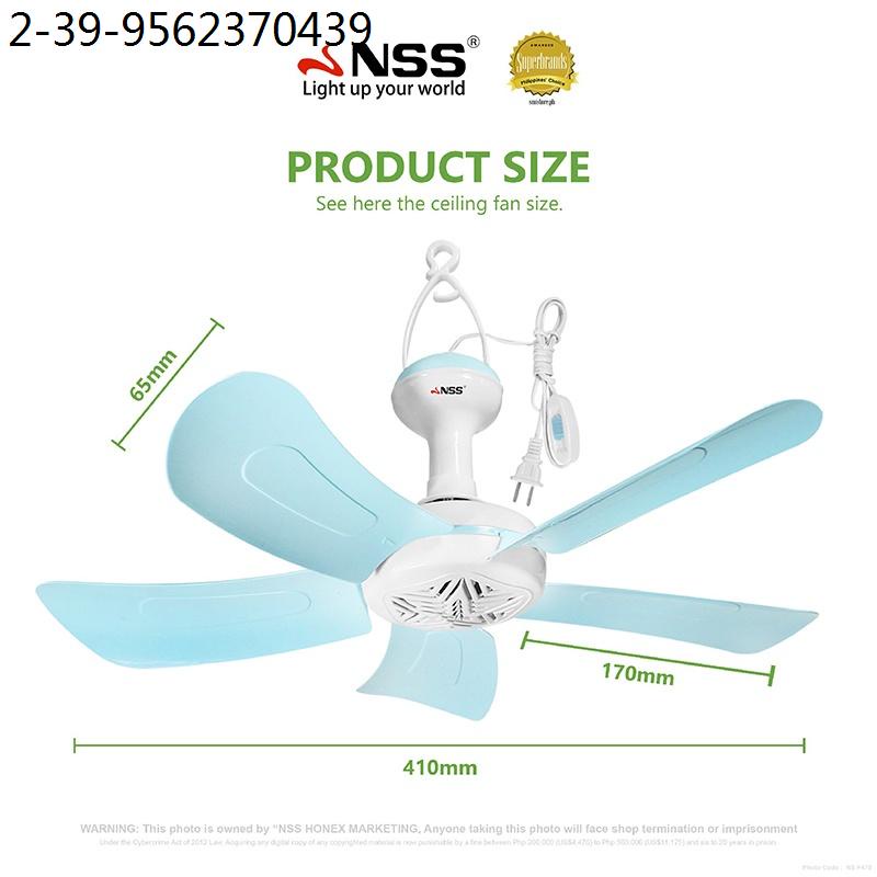 asahi wall fan NSS 5 Blades Ceiling Fan Portable Electric Fan Household
