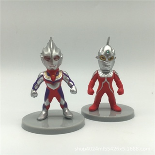 10pcs/lot 5CM Anime Ultraman Figure Toys Jack Tiga Seven Orb Geed Belial Anime Model Toys Gifts #6