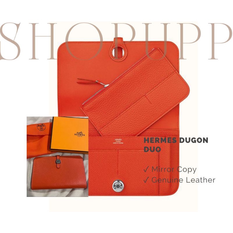 H Dogon Duo Wallet Genuine Leather Mirror Copy Shopee Philippines