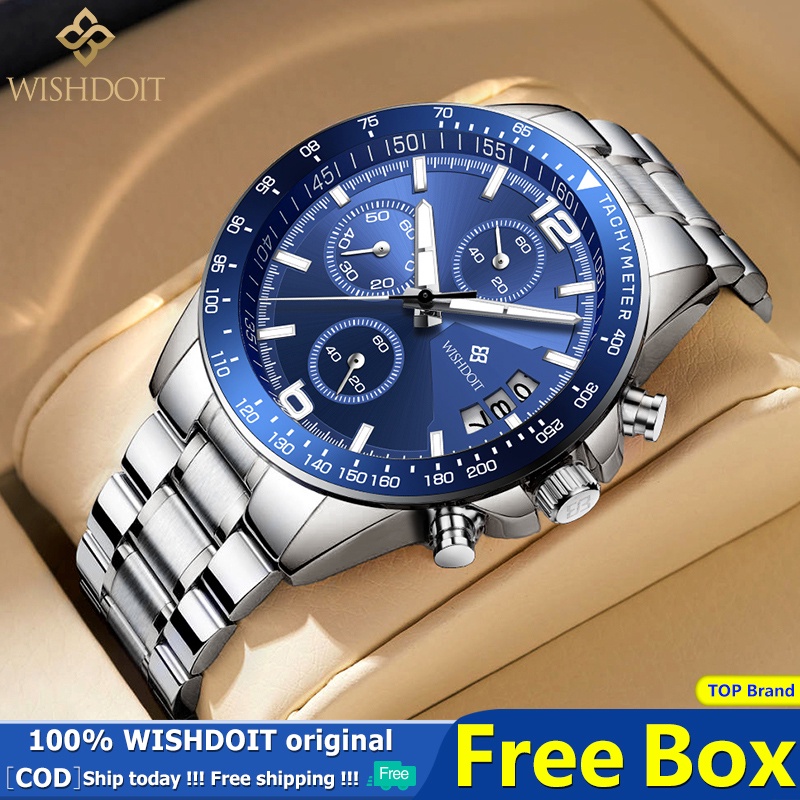 WISHDOIT Watch for Mens Original Sports Waterproof Chronograph ...