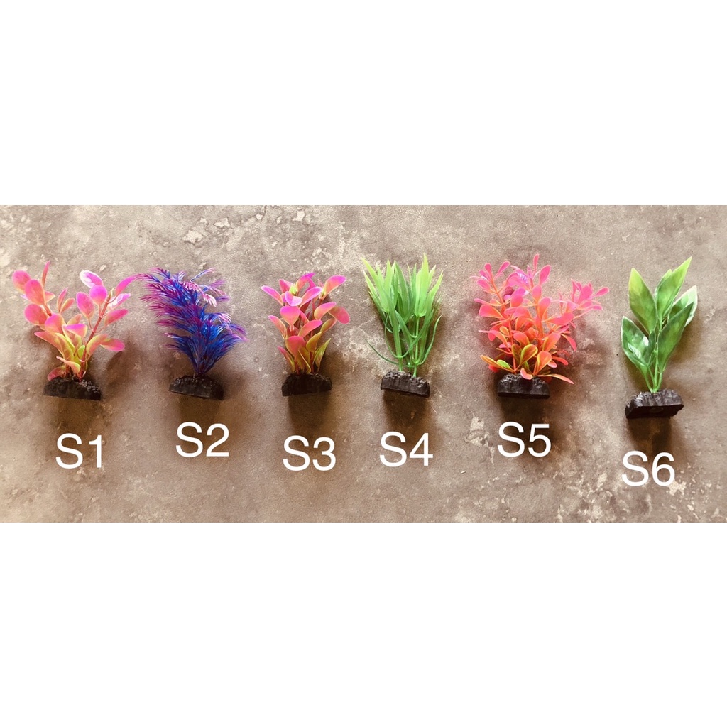 Artificial Plastic Plants for Aquarium Decorations 10cm Shopee