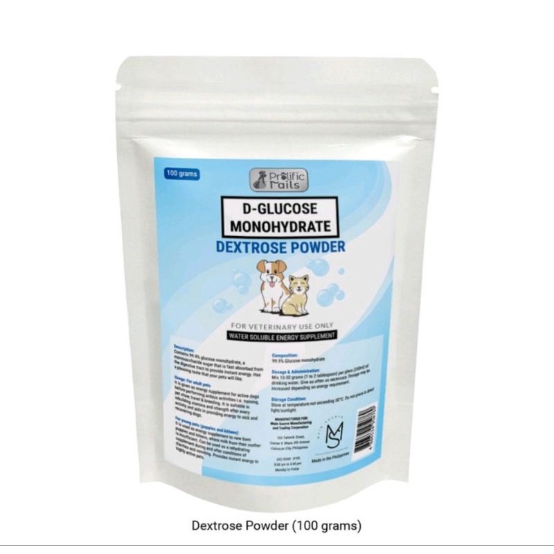 Dextrose Powder Prolific Tails Rehydrating Supplement In A Condition Of