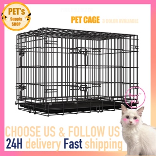 IN stock Plus size Folding pet fence iron fence puppy Kennel dog space pet cage pet fence