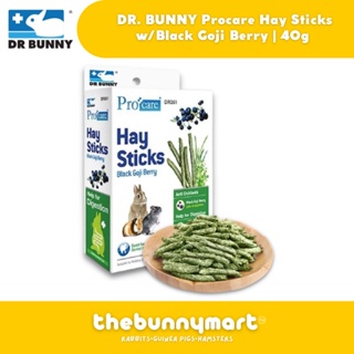 DR. BUNNY Procare Hay Sticks with Black Goji Berry Treats for Rabbits & Guinea Pigs