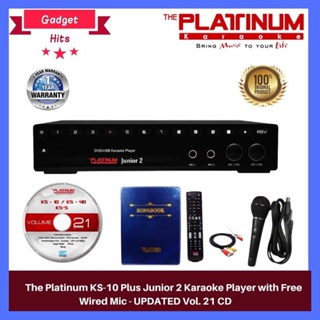 The Platinum KS-10 Plus Junior 2 Karaoke Player with Free Wired Mic - UPDATED Vol. 21 CD