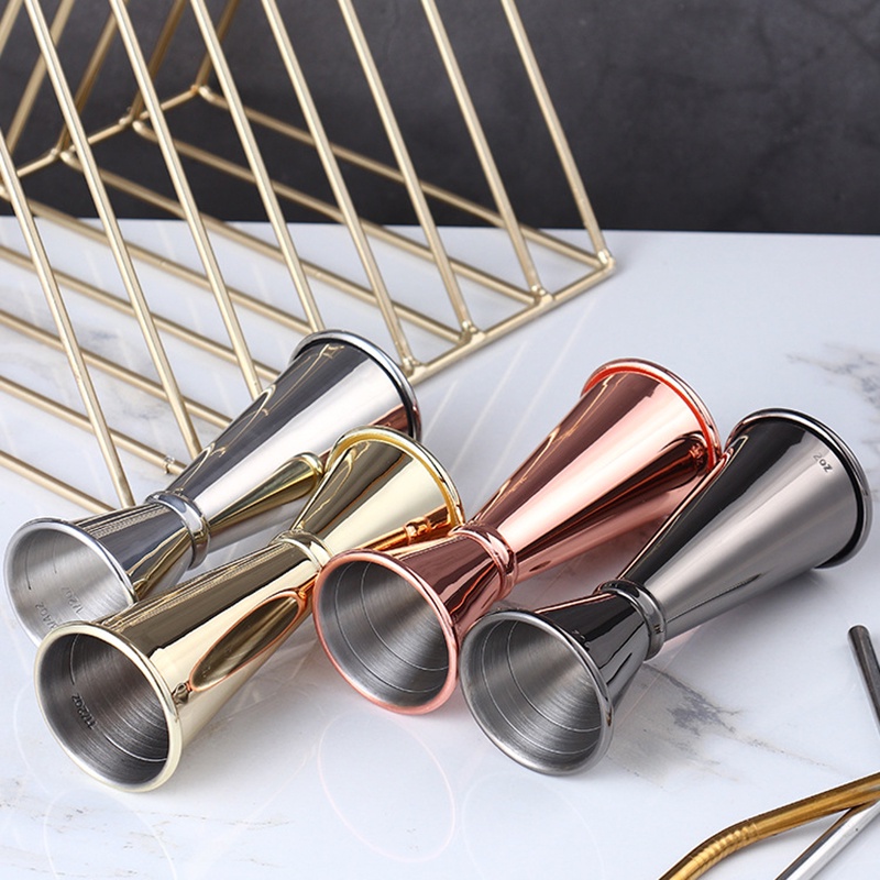 Cocktail Bar Jigger Stainless Steel Japanese Design Jigger Double Spirit Measuring Cup For Home Bar