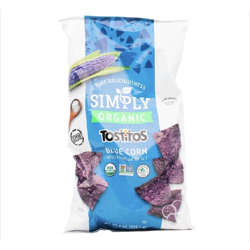 Simply Tostitos Organic Blue Corn Tortilla Chips 255g Shopee Philippines