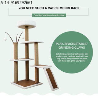 cat condo Sturdy Sisal Cat Tree House Cat Scratch Post Cat Tree Tower Condo With Scratching Posts Fr