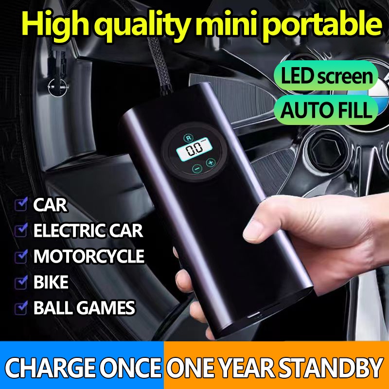 Rechargeable LED Air Compressor Portable Car Tire Inflator for Car