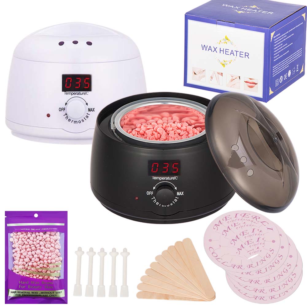 Temperature display wax hair removal wax heater kit 5 in 1waxing kit