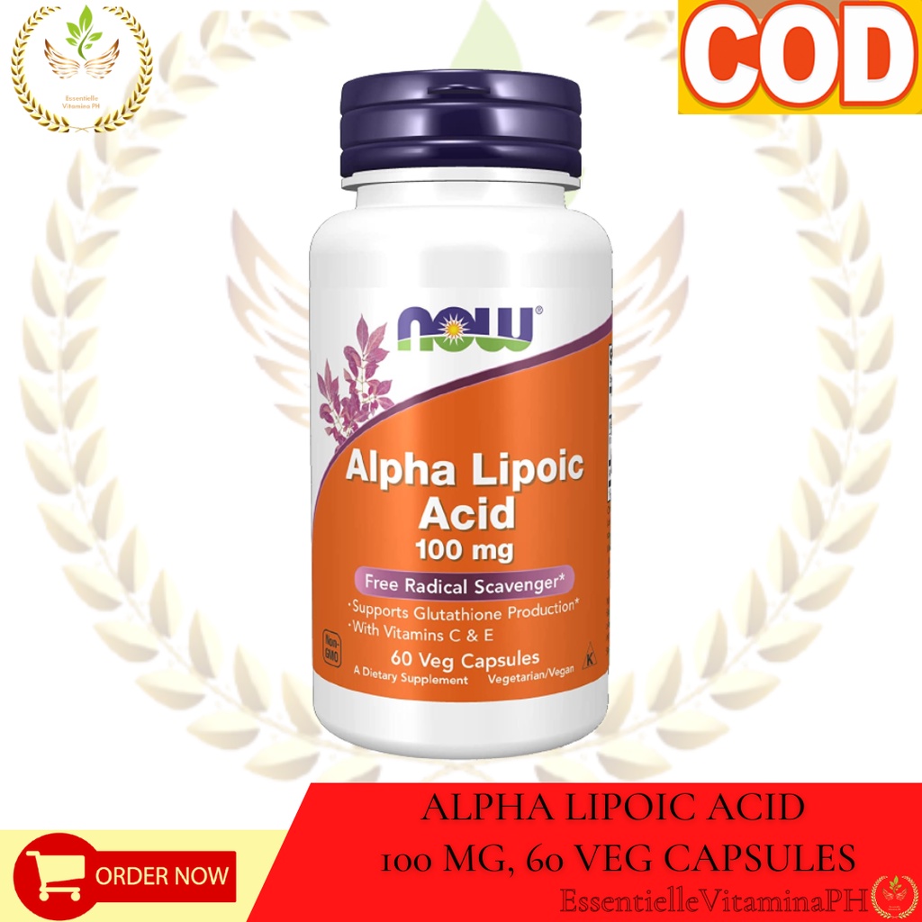 NOW Foods, Alpha Lipoic Acid, 100 mg, 60 Veg Capsules Free Radical