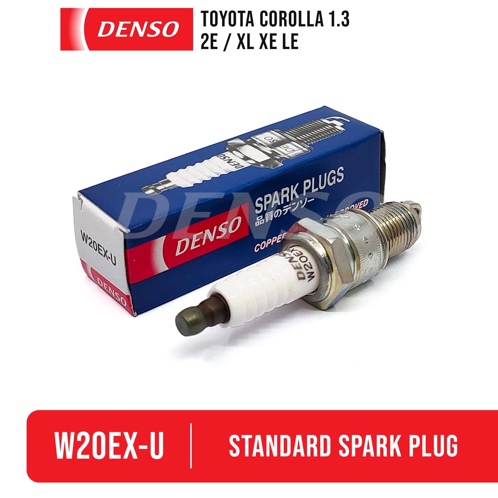 Denso W20EXU Standard Spark plug for Toyota Corolla 1.3 XL XE 2E 1992 2003 ( BP6ES / BP6EY
