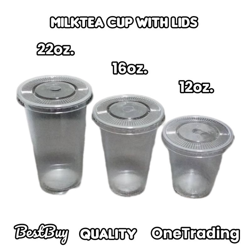 50pcs Plastic Cup With Lids Set For Milktea Lemonade Iced Coffee And More Shopee Philippines 7818