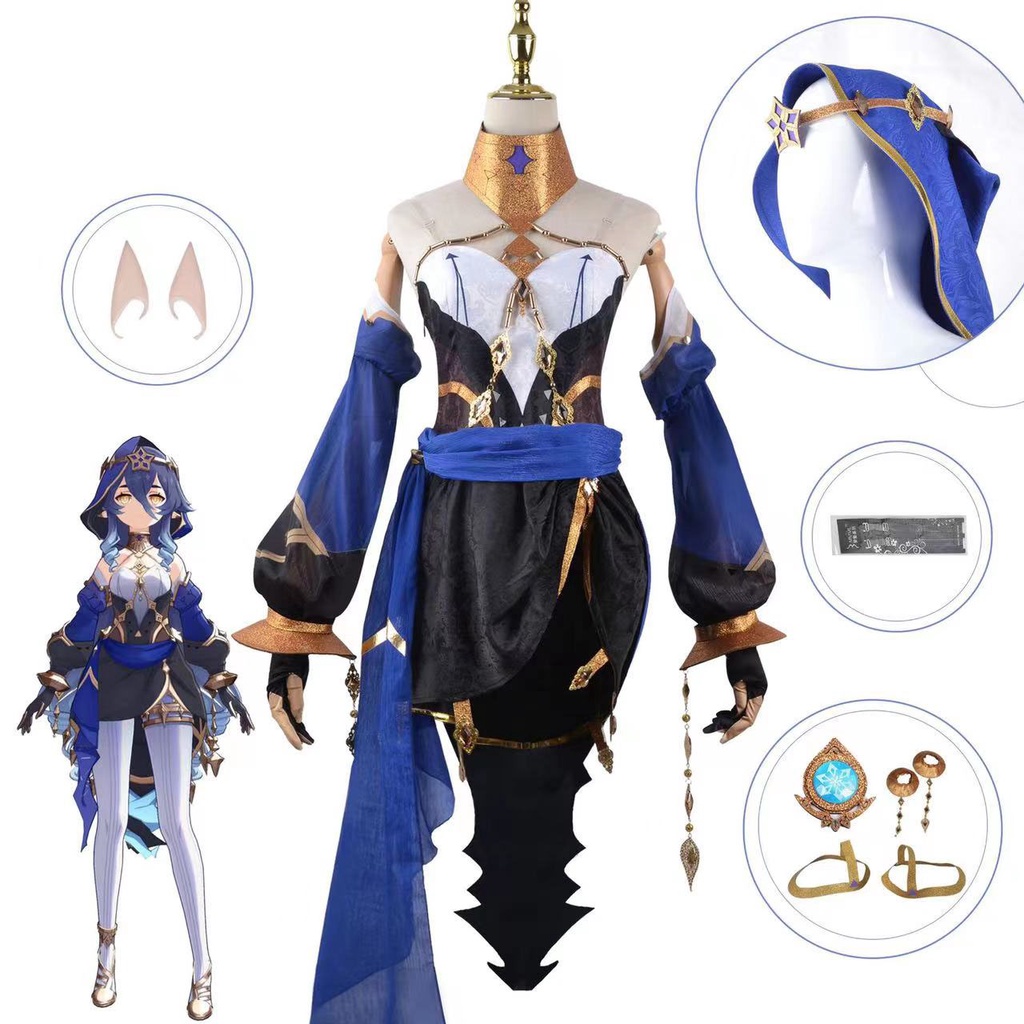 Genshin Impact cos Layla cosplay Cosplay costume and wig and shoes Shopee Philippines
