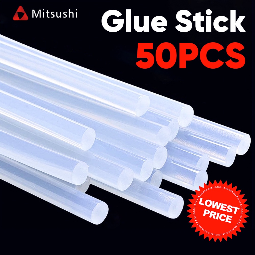 Mitsushi 50PCS Glue Sticks 30/20/15PCS Hot melt glue stick ( 7 mm x 190