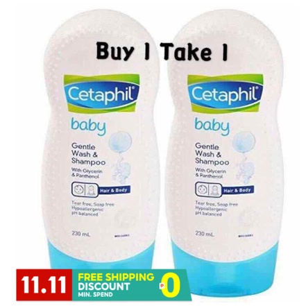 【Ready Stock】( Buy 1 Take 1 ) cetaphil baby wash＆shampoo 230ml