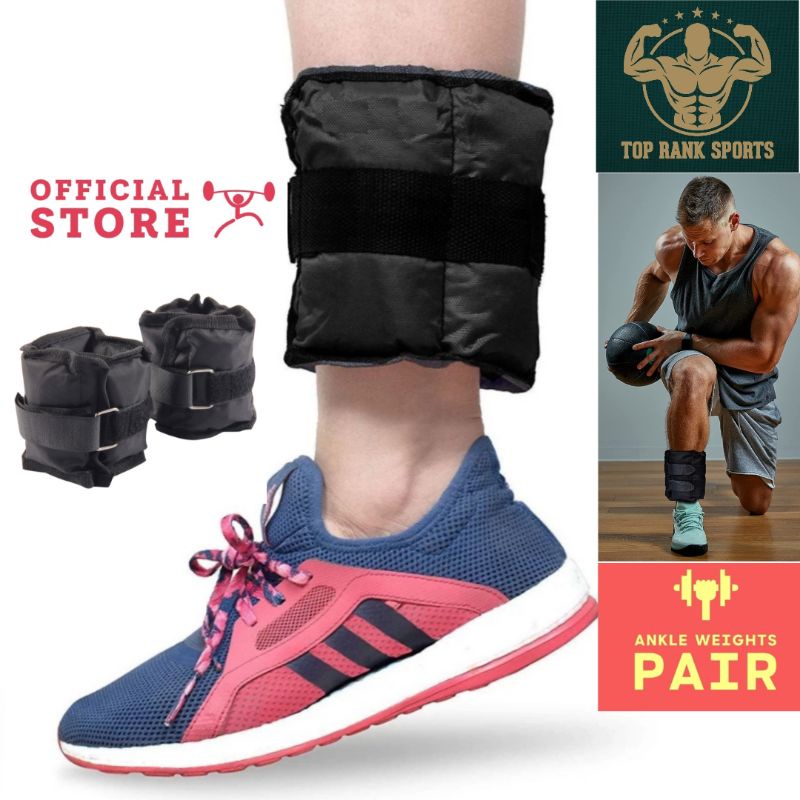 2KG Adjustable Leg Ankle Wrist Weights Pair Iron Sand Bag Strength