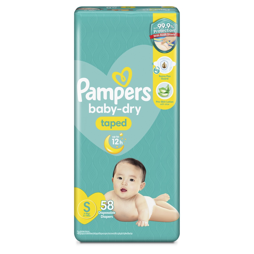 Pampers Baby Dry Taped Diapers Small 58s Shopee Philippines