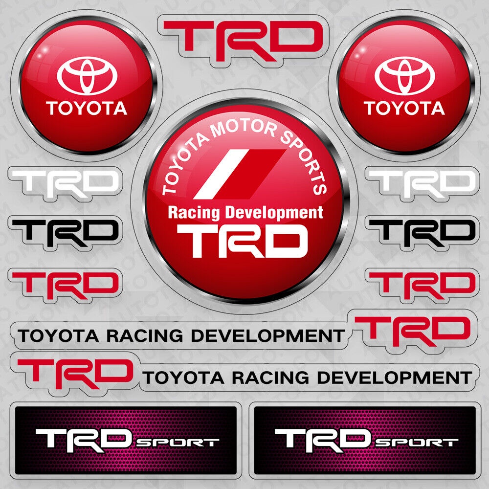 Toyota TRD Racing Development Sport Car Logo Sticker Vinyl Decal Marker ...