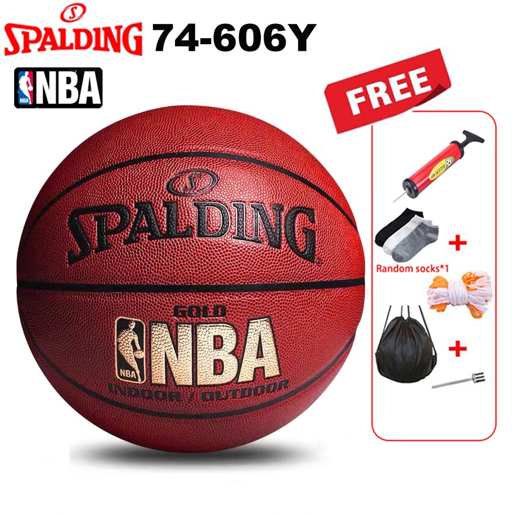 Spalding 74606Y NBA Basketball Size 7 Leather Material Ball Outdoor