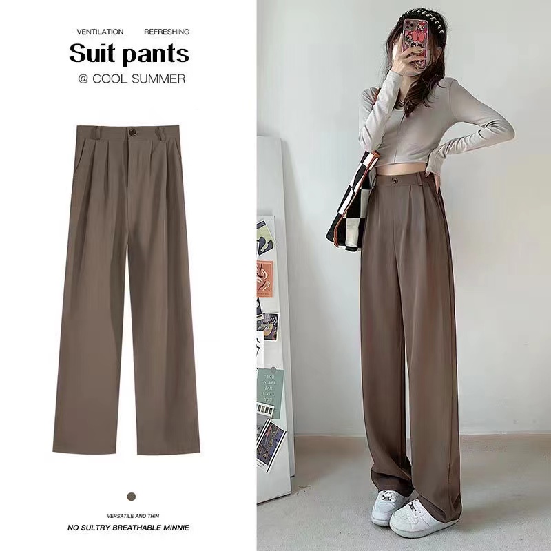 ACHS Korean LOOSE Fit High Waist Wide Leg Pants | Summer Wide Leg Pants ...