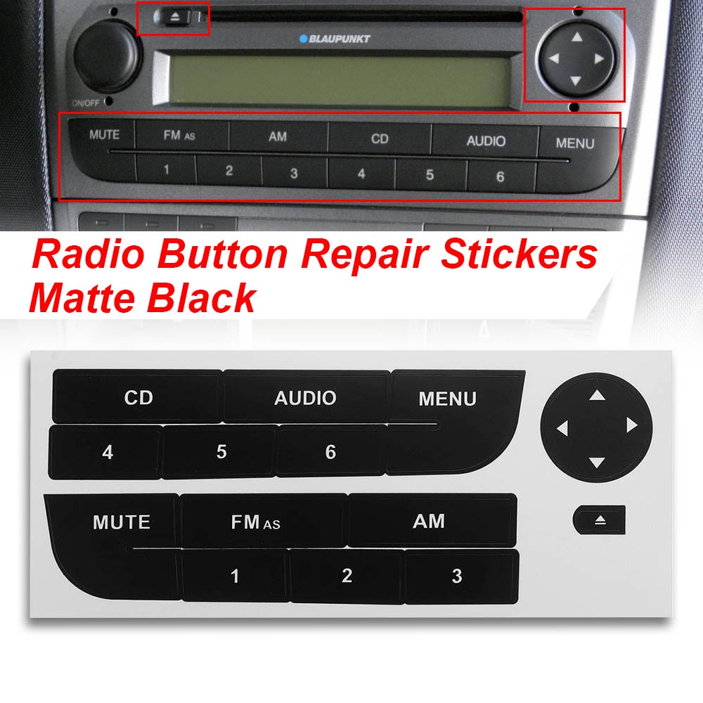 Car Radio Button Repair Sticker Decals For Fiat Grand Punto Radio