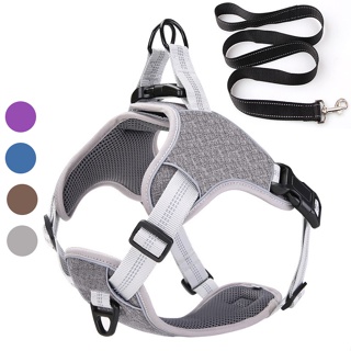 Dog  harness  Adjustable pet chest vest type reflective back No neck tightening retractable all-round care