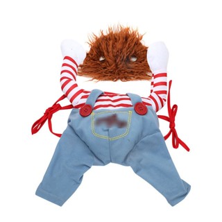 Funny Small Dog Clothes Sweatshirt Set Cosplay Big Suit Pet Cat Clothes Party Costume Face Cloth Com #8