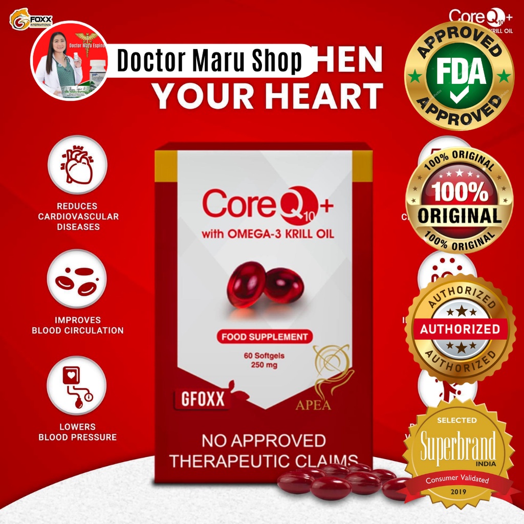 Gfoxx Core Q10+ with omega3 Krill Oil Shopee Philippines
