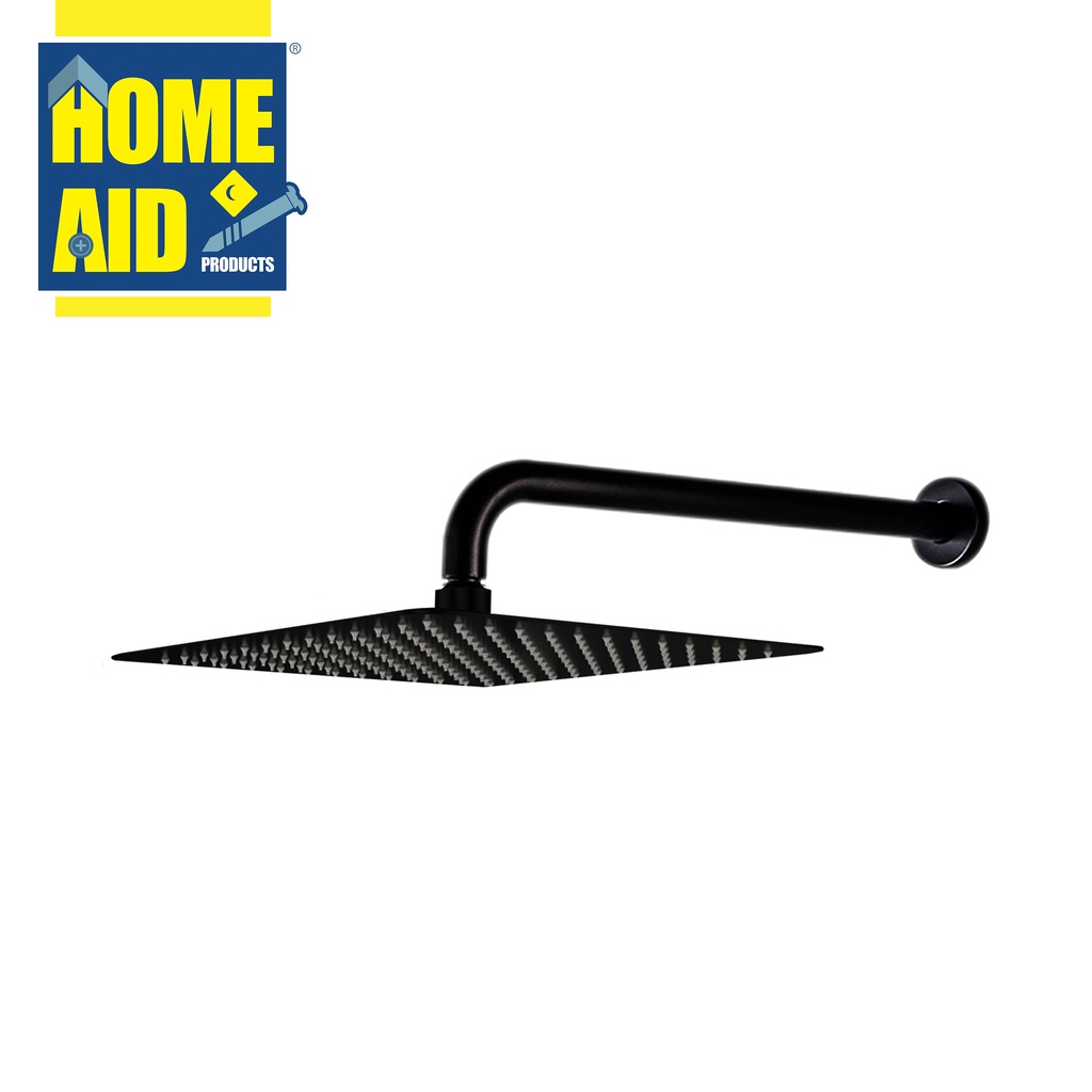 HOMEAID SUS 304 10" RAIN SHOWER HEAD SQUARE BLACK SERIES Shopee Philippines