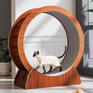 Cat treadmill large toy roller ring solid wood large cat climbing frame pet sports fitness weight lo