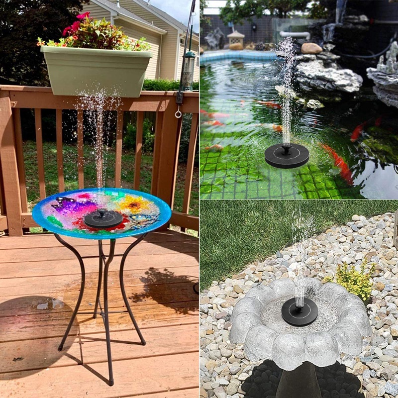 Creative Explosion Mini Solar Fountain Outdoor Floating Pool Pond Fountain Garden Decoration Bird Ba