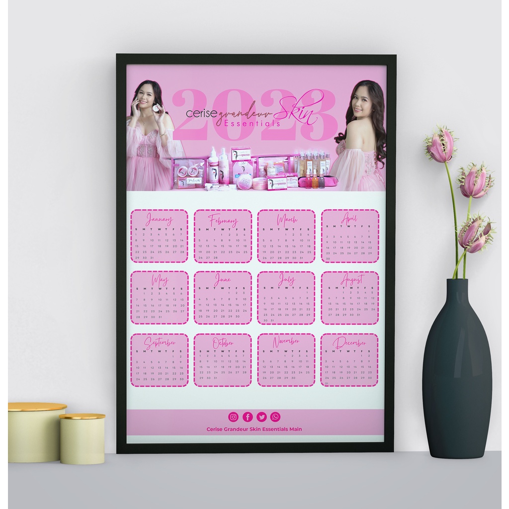 A4 Size Customized Hang Calendar 2023 ONE PAGE ONLY 50pcs Per Order 