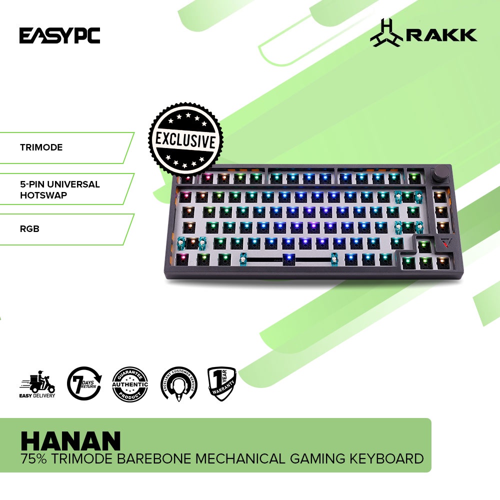 EasyPC RAKK HANAN 75 81 Keys Gasketmount Mechanical Keyboard + RAKK