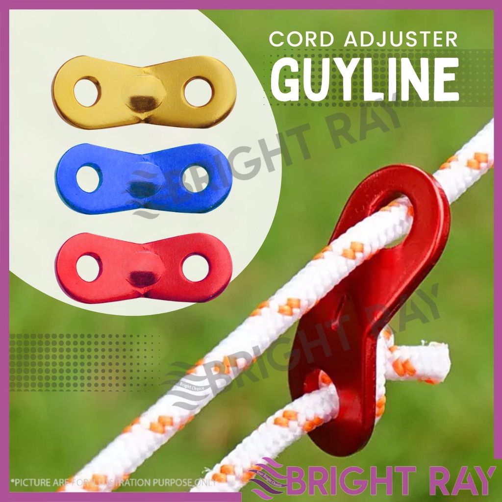 ALUMINIUM Guy Line Adjuster Camping Accesories Guyline Camping Rope