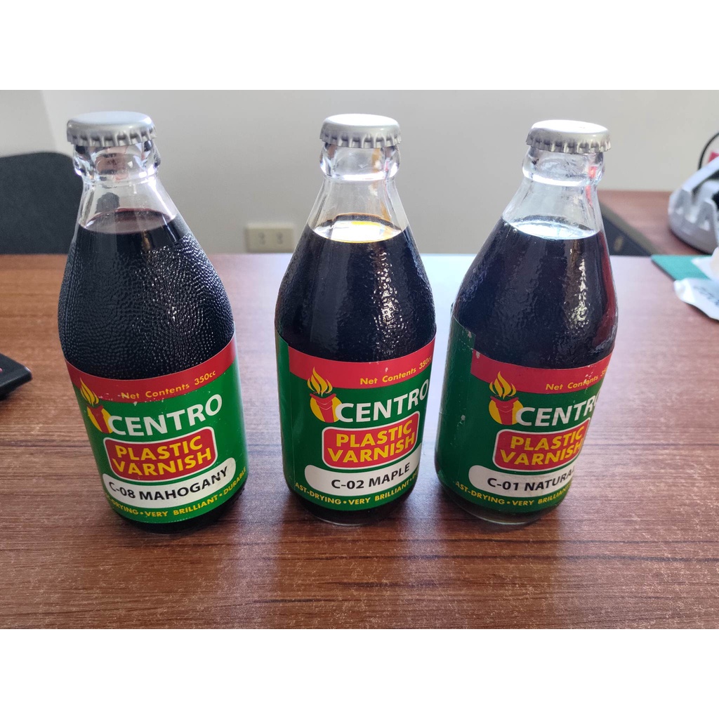 CENTRO PLASTIC VARNISH 350CC NATURAL ; MAPLE ; MAHOGANY Shopee