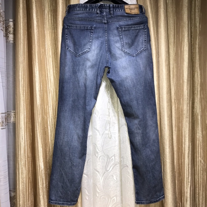 BURBERRY BRIT MEN'S SEMI SKINNY DENIM PANTS WASHED BLUE (PLS. VIEW ALL  PHOTOS AND READ DESCRIPTION) | Shopee Philippines