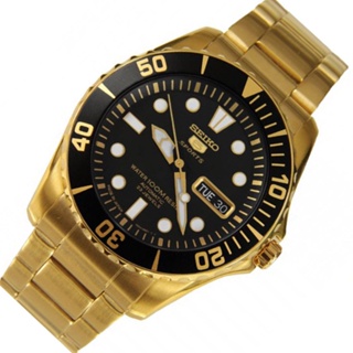 ▽⊕▪Seiko Sub SNZ Expensive 5 23 Jewels Water Resist Day & Date Auto Hand Movement Gold Black Women's #2