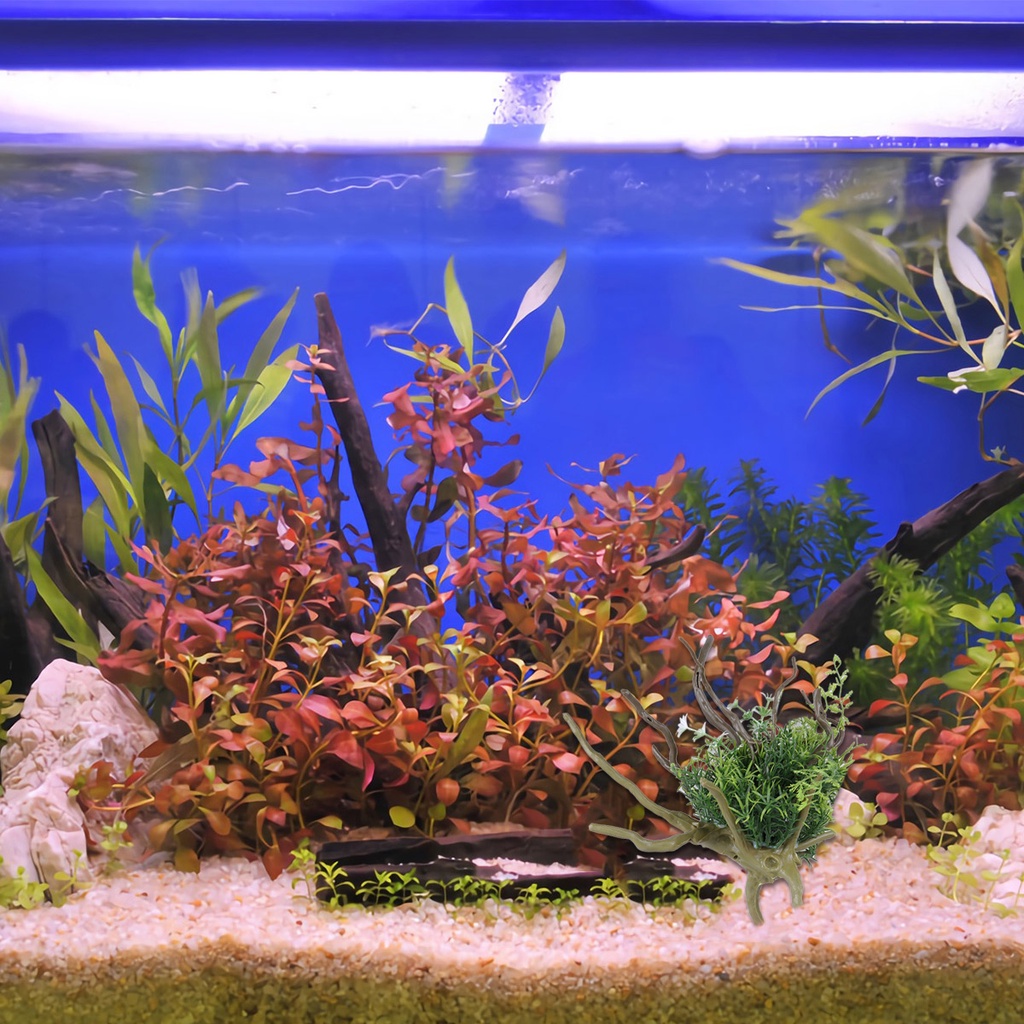LAI 1 Pc Tall Fish Tank Plastic Plants Plastic Plants for Aquarium Plastic Fish Tank Aquarium Ornament Small Plastic Fish