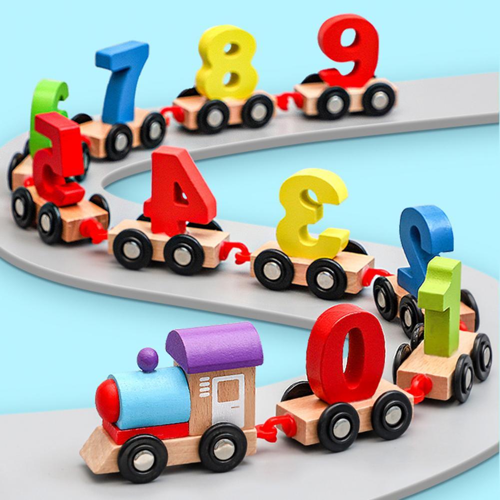 Imagination Improvement Train Toy Ten Carriages Independent Detachable Educational Cartoon Number
