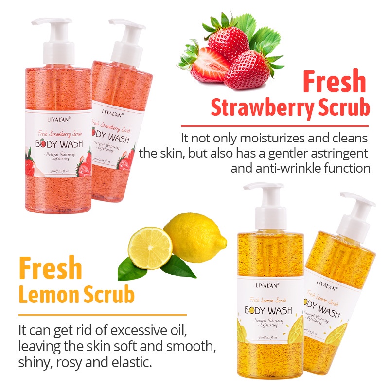 Fruit Fragrance Scrub Shower Gel Plant Moisturizes Fragrance Body Bath Cleans Chicken Skin Cutin